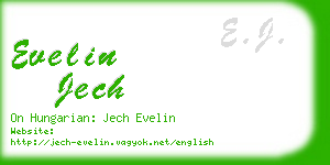 evelin jech business card